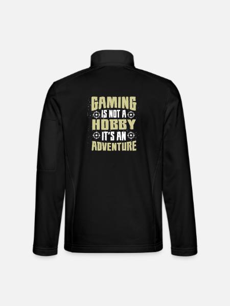 Gaming Hobby Adventure Motif - Unisex Softshell Jacket - black