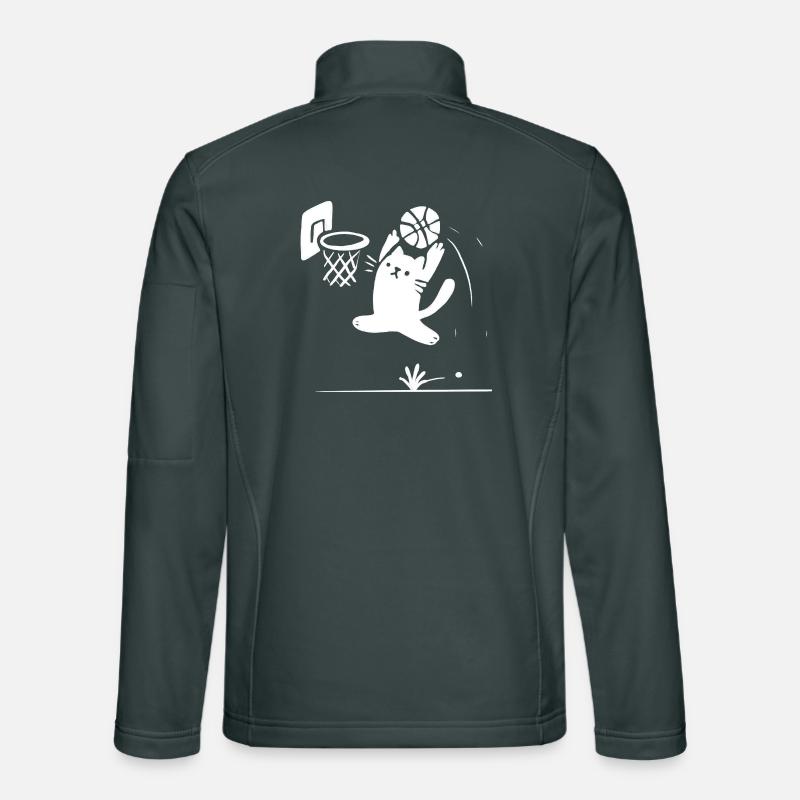 Basketball Katze Unisex Softshelljacke
