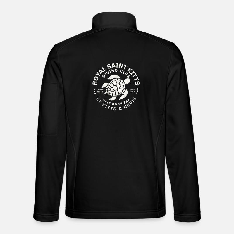 Saint Kitts Turtle Club Crest - Unisex Softshell Jacket - black
