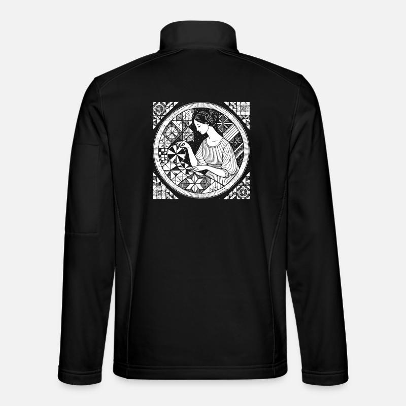 Quilten Design – Kreativität & Handarbeit - Unisex Softshelljacke - Schwarz