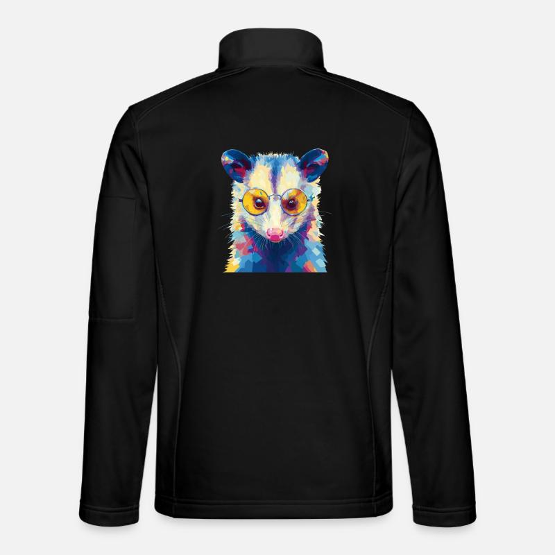 Opossum Possum Sonnenbrille - Unisex Softshelljacke - Schwarz