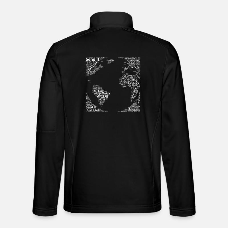 Nous vous encourageons - Blanc - Veste en tissu softshell Unisexe - noir