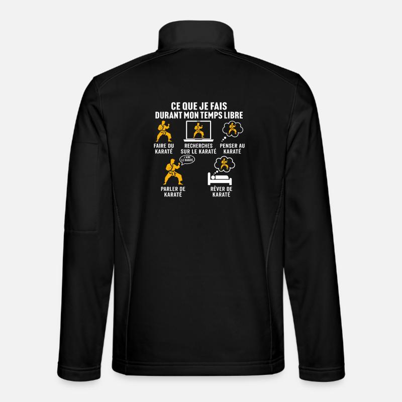 In meiner Freizeit mache ich Karate - Unisex Softshelljacke - Schwarz