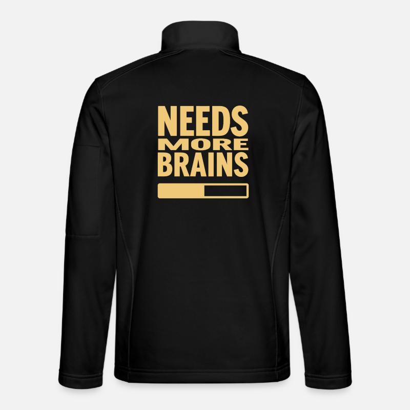 More brains needed - Unisex Softshell Jacket - black