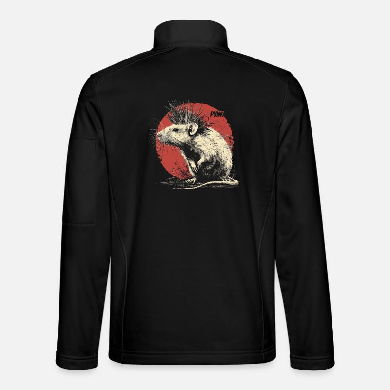 Punk Rock Rat - Unisex Softshell Jacket - black