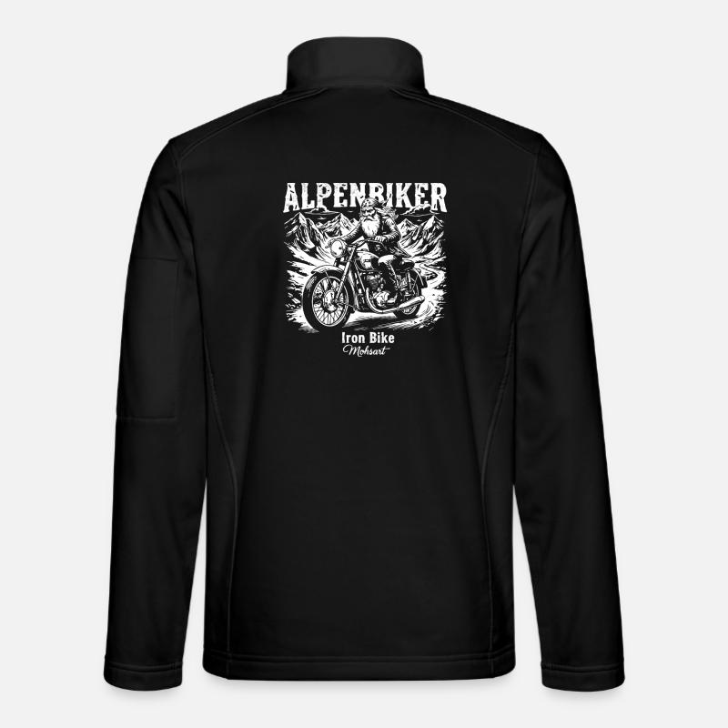 Alpenbiker Eisenbike Mountain View - Unisex Softshell Jacket - black