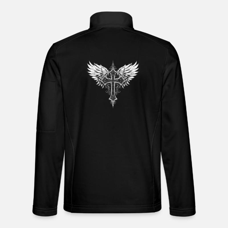 Ailes de la Croix Chrétienne Veste en tissu softshell Unisexe