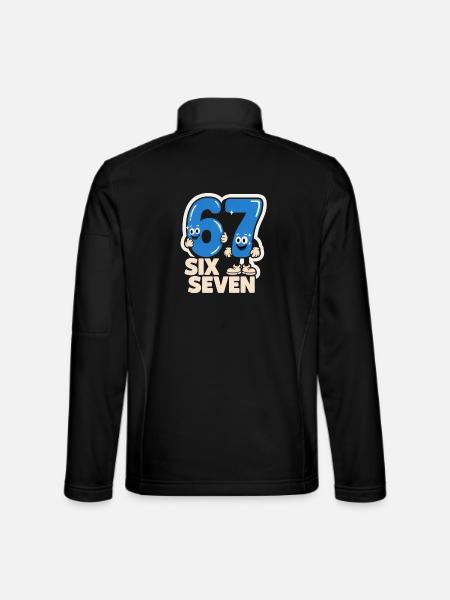 67 Six Seven 6 7 - Lustiges italienisches  - Unisex softshelljakke - sort