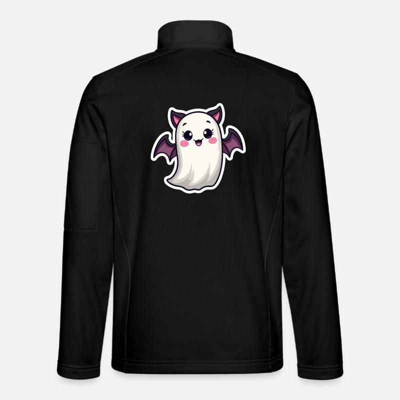 Halloween Bat Ghost - Unisex Softshell Jacket - black