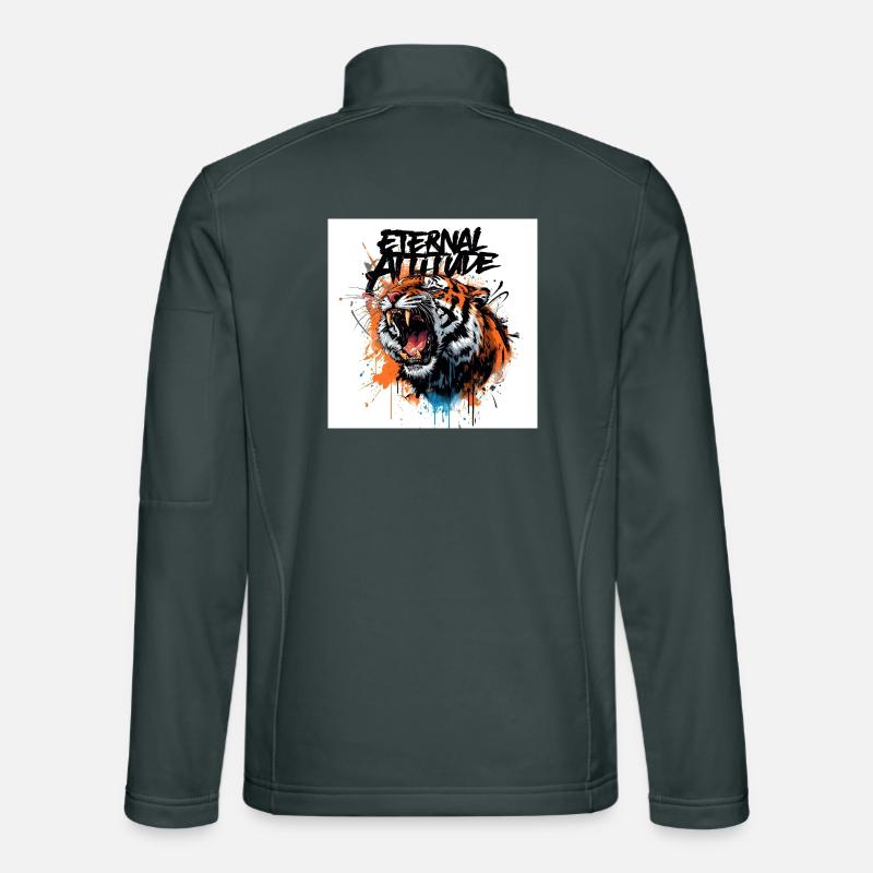 Ewige Tiger-Pose Unisex Softshelljacke