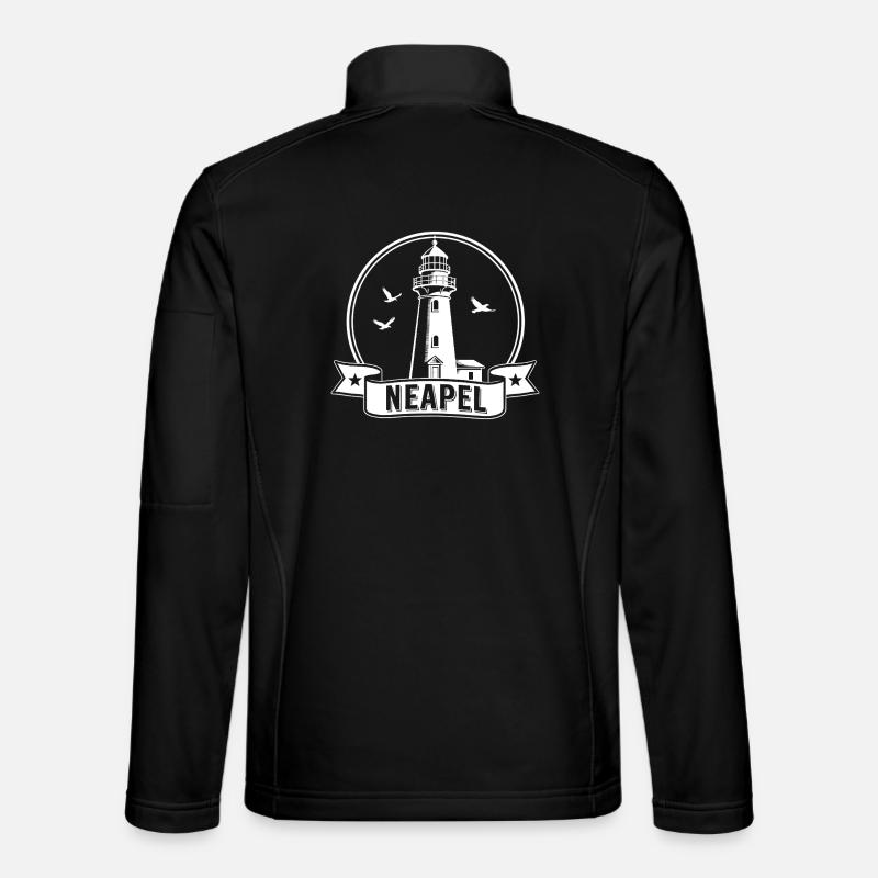 Naples Lighthouse Italy Landmark - Unisex Softshell Jacket - black