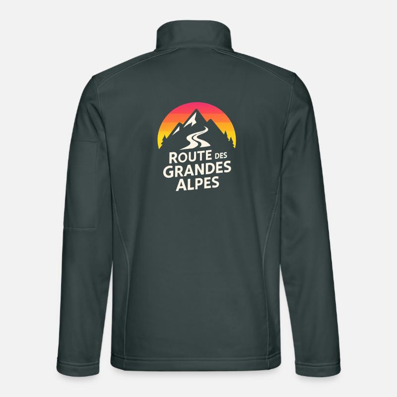 Alps Route Mountain Logo Unisex Softshell Jacket