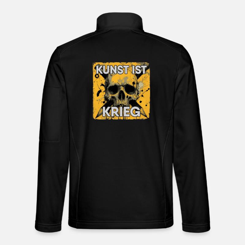 Art is War – Skulls & Pencils - Unisex Softshell Jacket - black