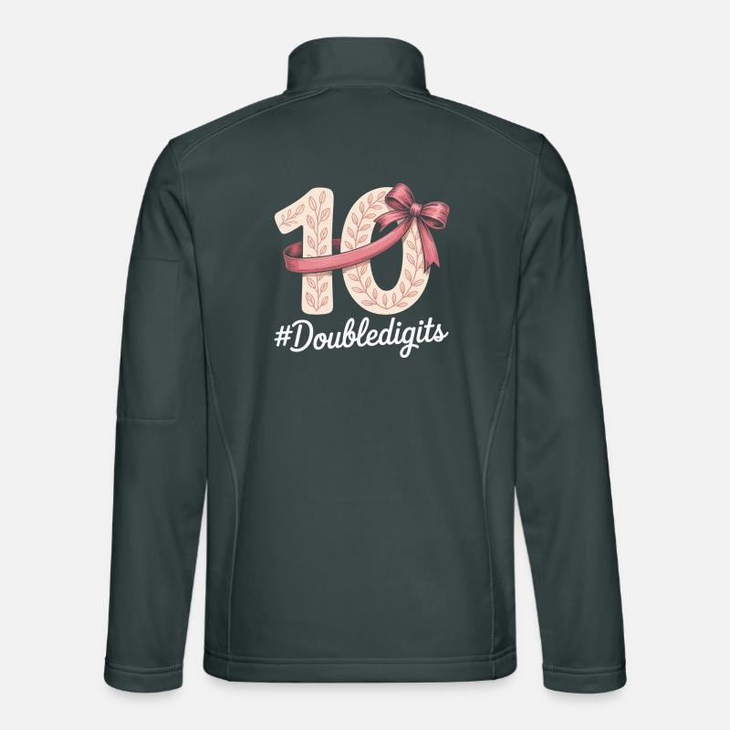 10. Geburtstag Mädchen | Doppelter Ziffern-Spaß Unisex Softshelljacke