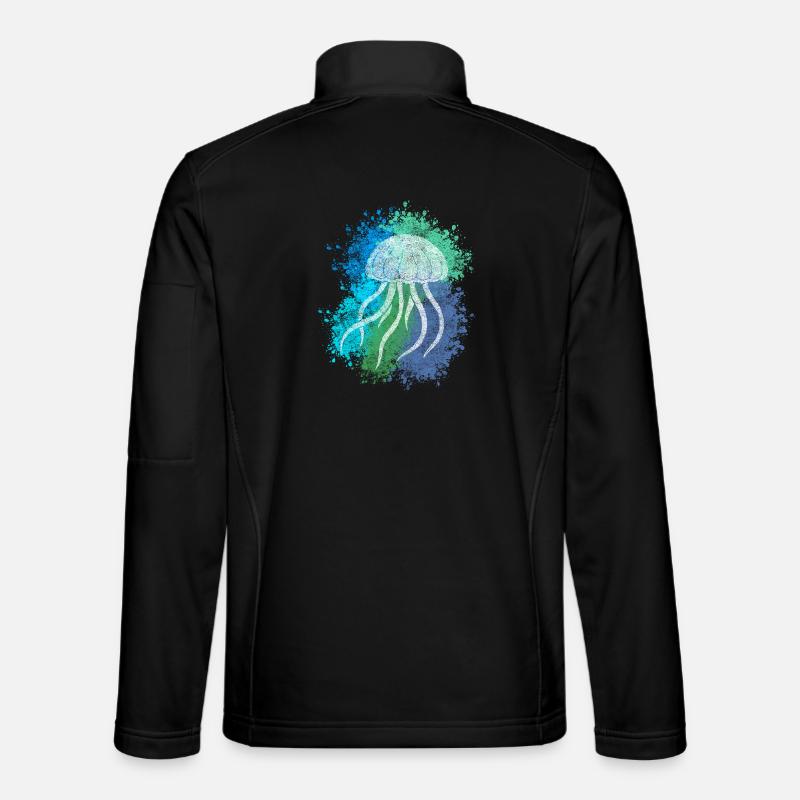 Zentangle Jellyfish - Unisex Softshell Jacket - black