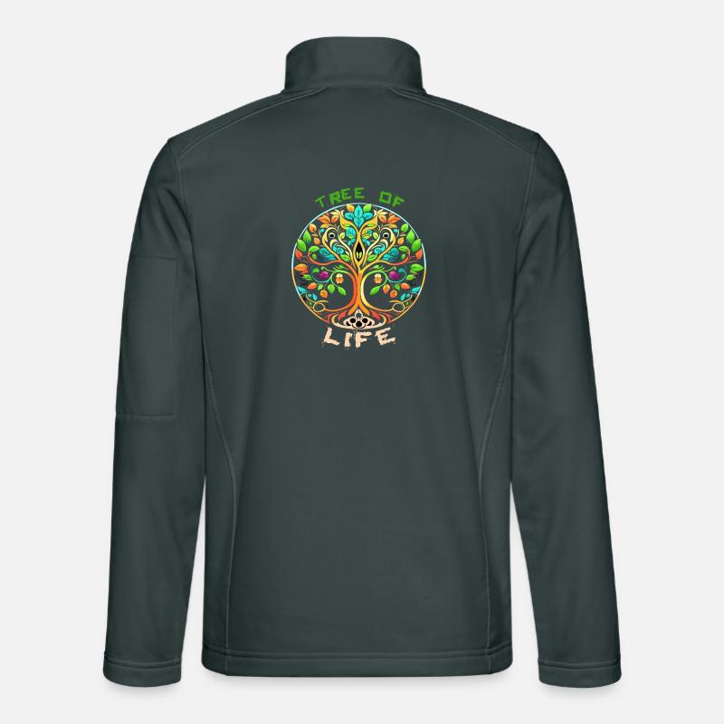 Regenbogen Baum des Lebens Kreis Unisex Softshelljacke