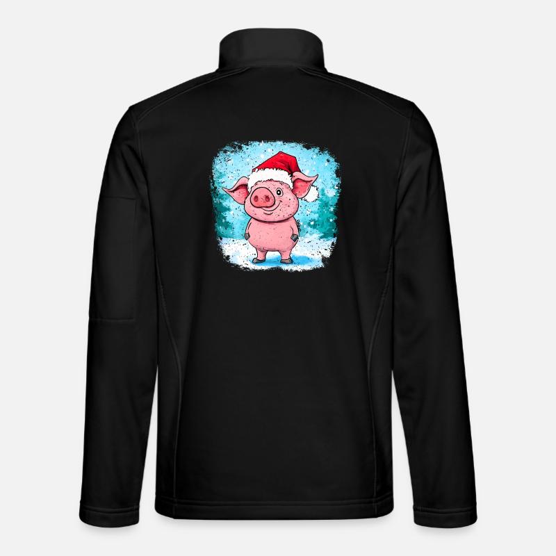 Noël cochon - Veste en tissu softshell Unisexe - noir