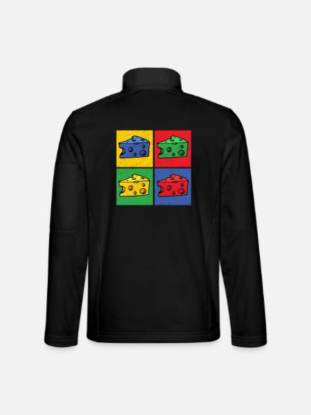 Käse Pop-Art Popart Käsestück Käseecke - Unisex Softshelljacke - Schwarz