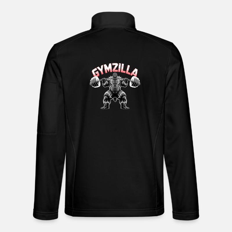Gymzilla - Motivational Gym Quote - Unisex Softshell Jacket - black