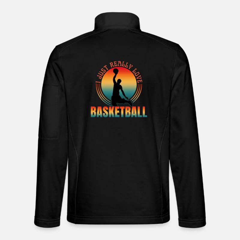 I JUST REALLY LOVE BASKETBALL - Unisex Softshell Jacket - black