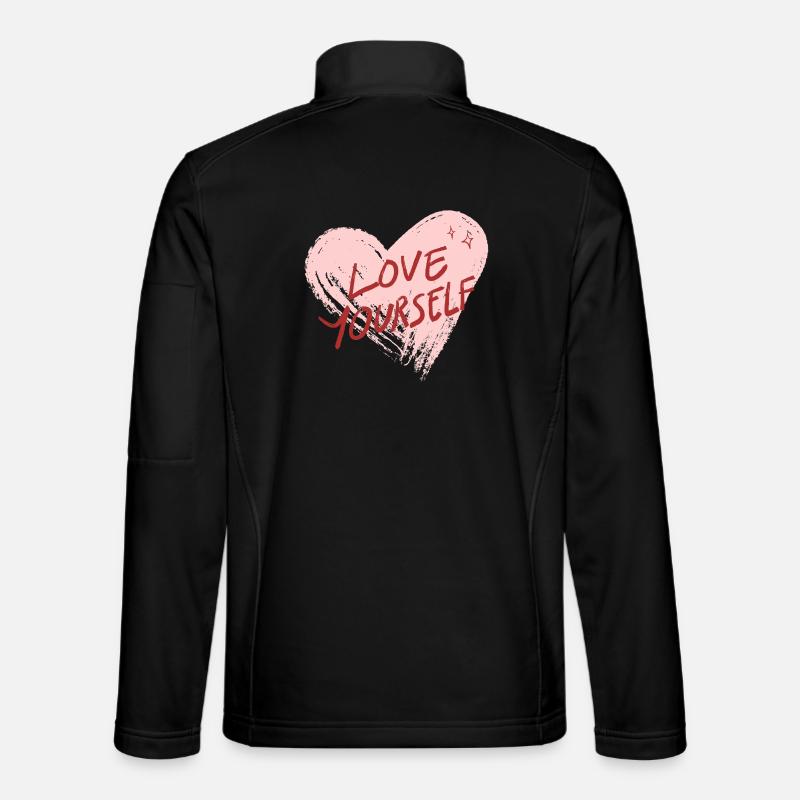 love yourself - Unisex Softshell Jacket - black