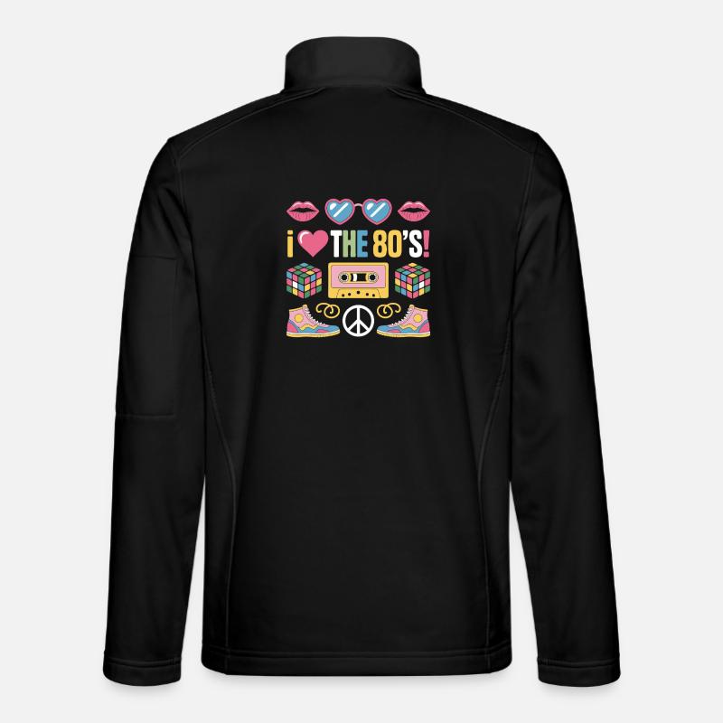 I love the 80s - Unisex Softshell Jacket - black