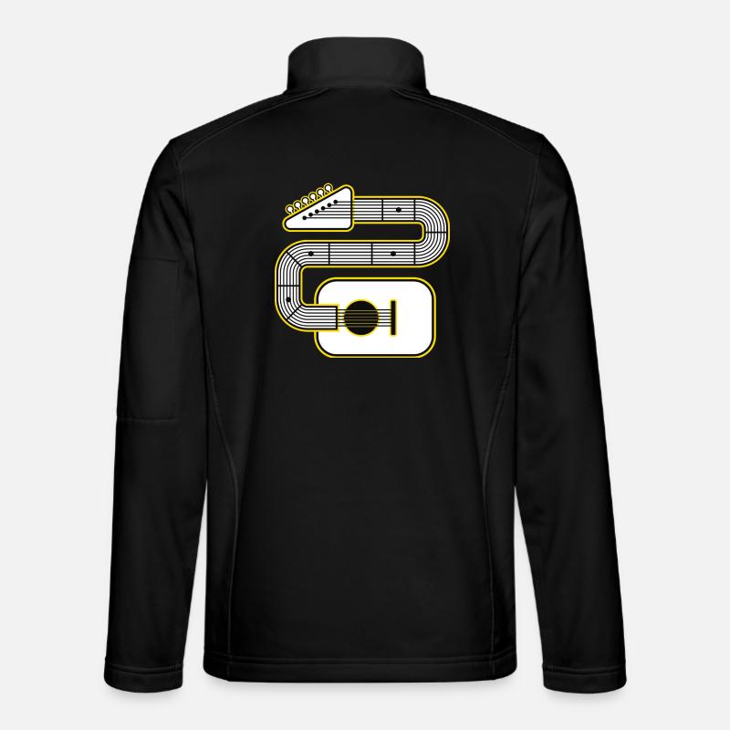 Abstrakte Gitarrenkunst - Unisex Softshelljacke - Schwarz
