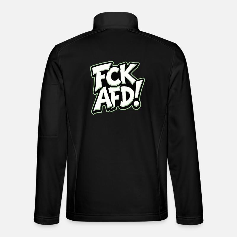 FCK AFD politisches Statement gegen Rechts - Unisex Softshelljacke - Schwarz