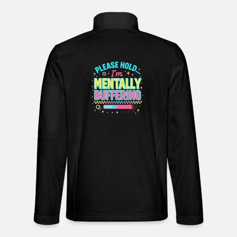 mentally buffering - Unisex Softshelljacke - Schwarz
