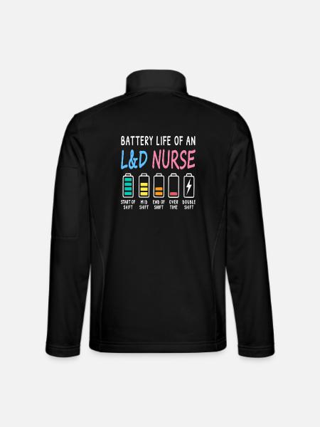 Akkustand einer Geburtshelferin Pflegekraft Humor - Unisex Softshelljacke - Schwarz