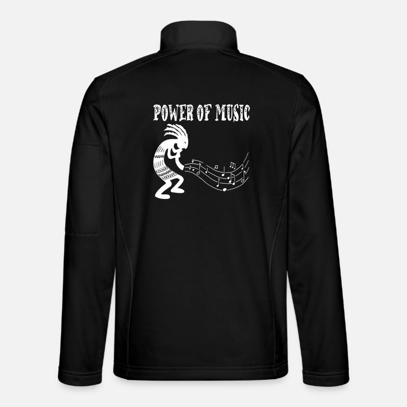 Tribal Musician (White) - Unisex Softshell Jacket - black