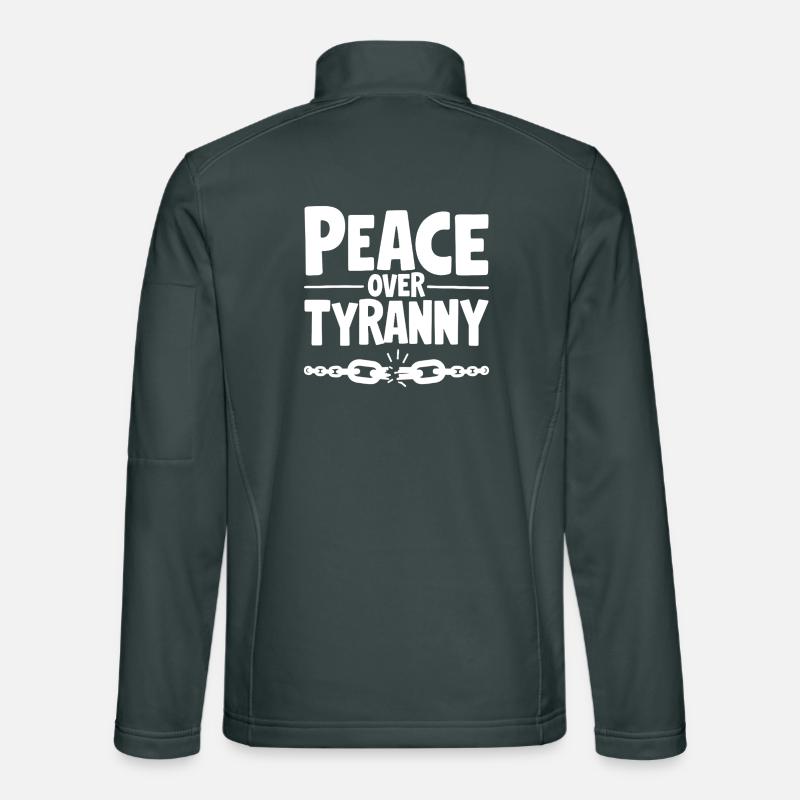 Peace Over Tyranny Chain Breaks Unisex Softshell Jacket