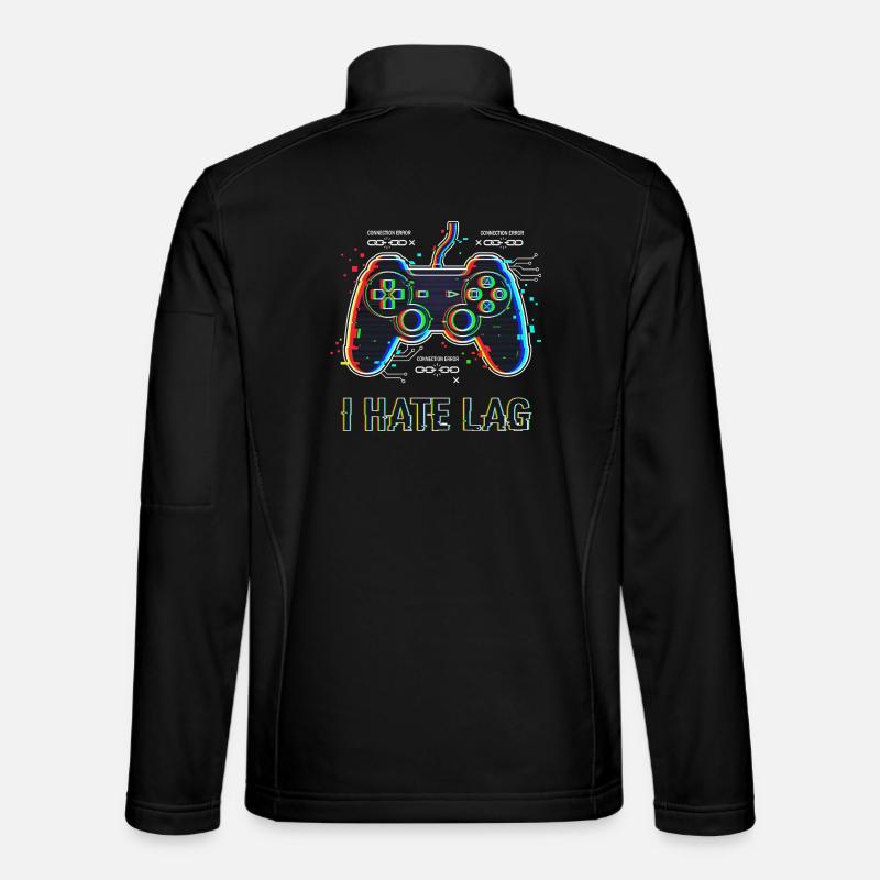 I Hate Lag Glitch - Unisex Softshell Jacket - black