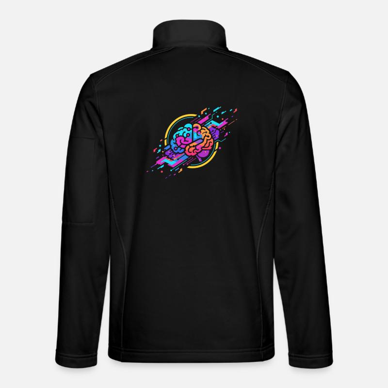 AI Brain - Unisex Softshell Jacket - black