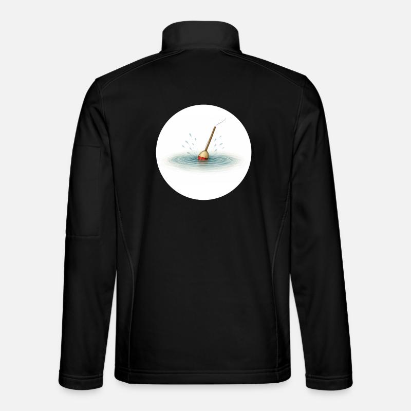 Angelschwimmer im Wasser – minimalistisch - Unisex Softshelljacke - Schwarz