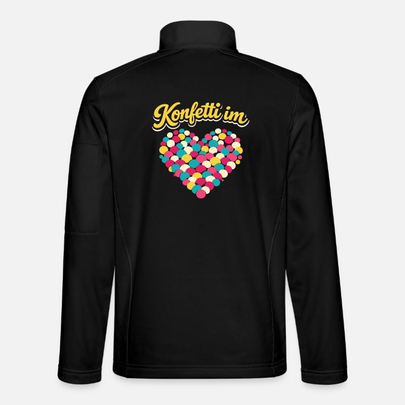 Carnival confetti in the heart - Unisex Softshell Jacket - black