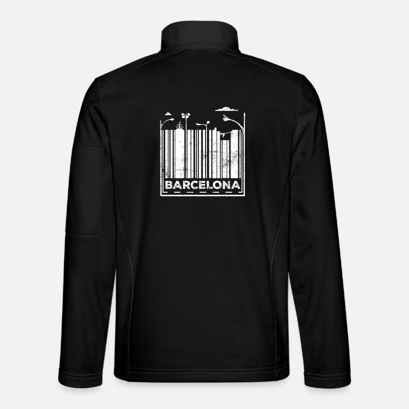 Barcelona City - Unisex Softshelljacke - Schwarz