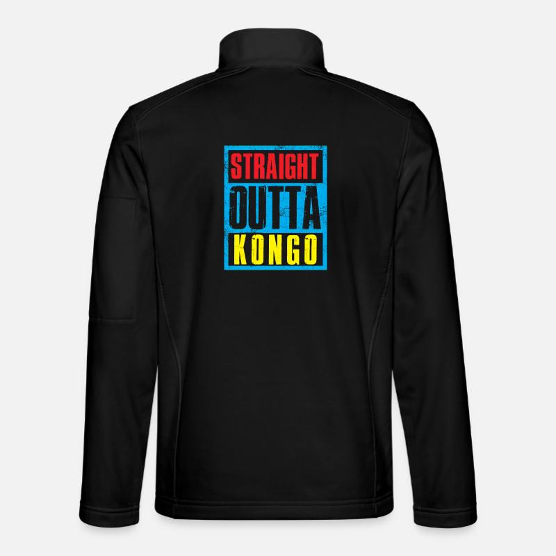 Straight outta Congo - Unisex Softshell Jacket - black