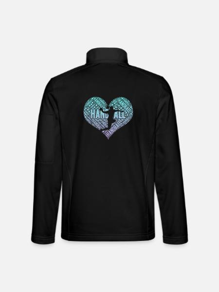 Handball Spielerin Herz - Unisex Softshelljacke - Schwarz