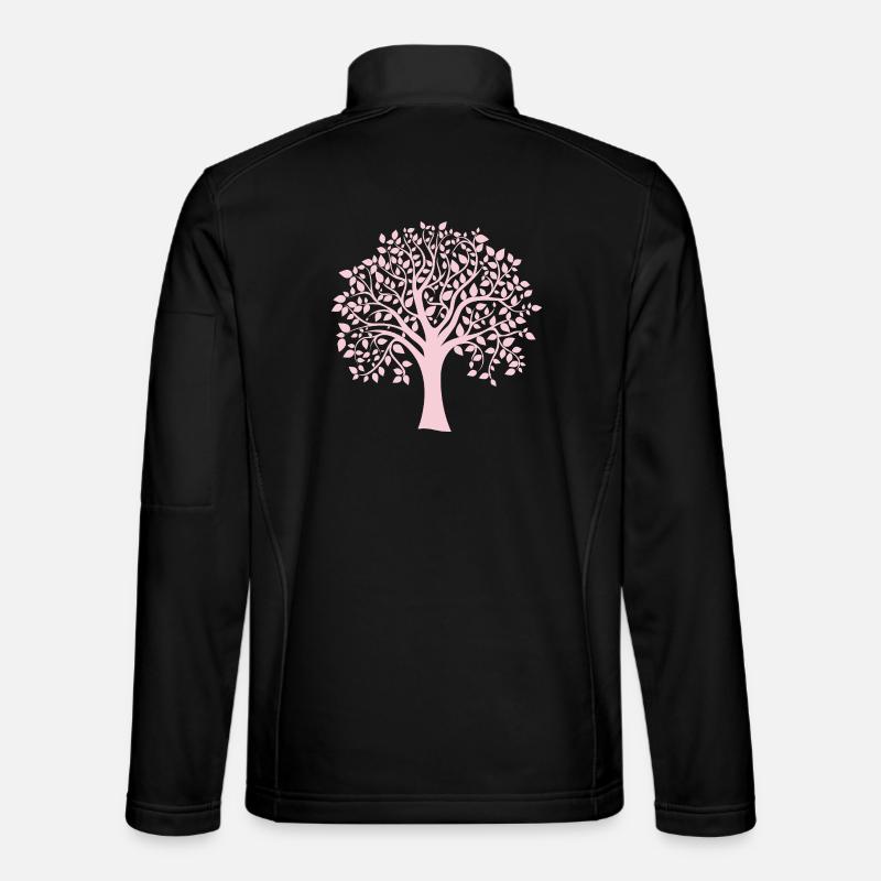 Icon Pink Jumbo Tree Print Silhouette - Unisex Softshelljacke - Schwarz