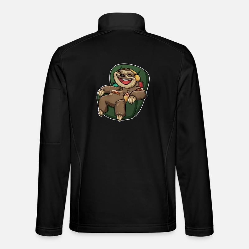 Sloth Pizza - Unisex Softshell Jacket - black