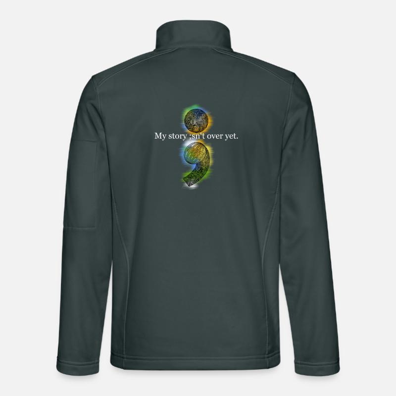 Zentangle-Semikolon Unisex Softshelljacke