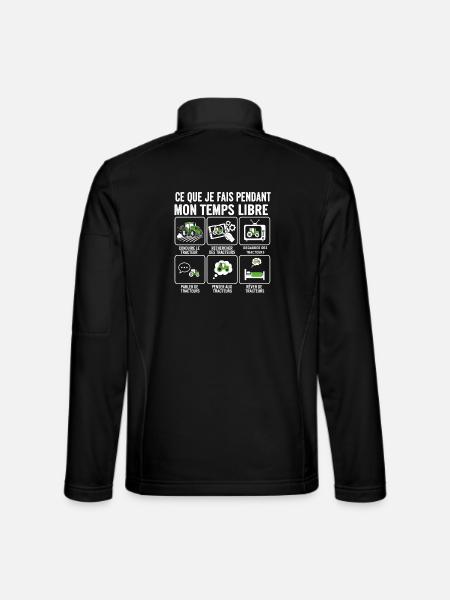 Free time and tractors: activities - Unisex Softshell Jacket - black