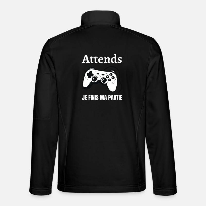 Attends je finis ma partie - Veste en tissu softshell Unisexe - noir