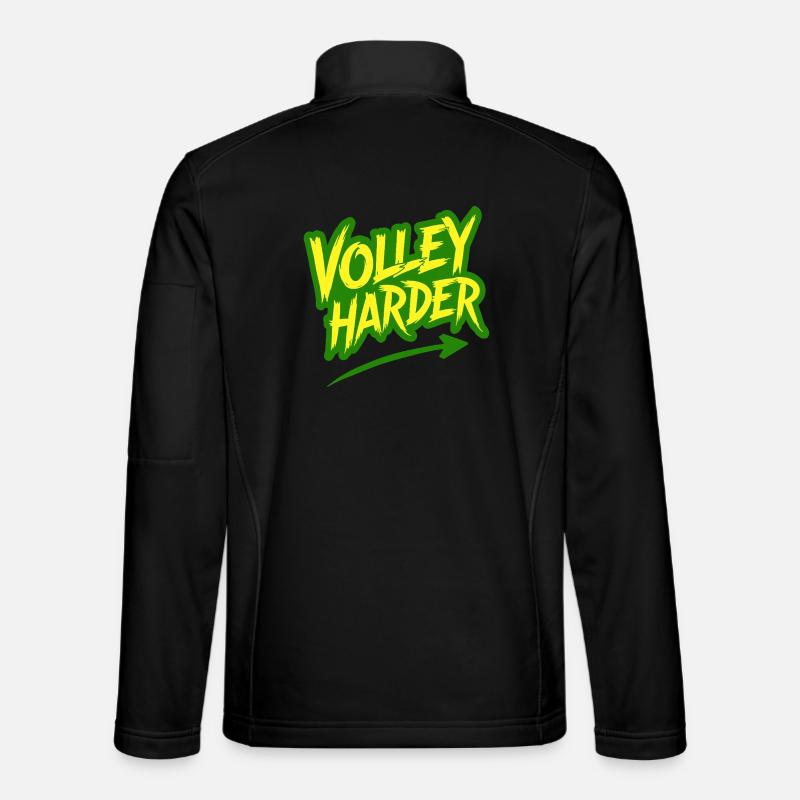 Volley Harder Padel Tennis Power Spruch Unisex Softshelljacke