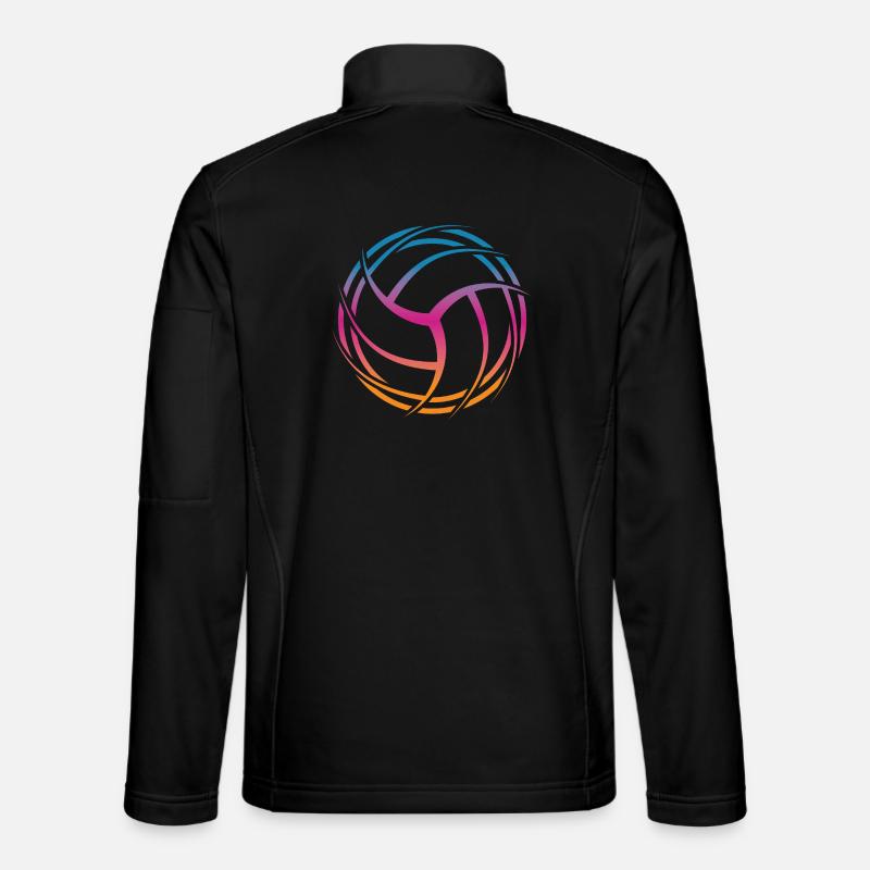 Volleyball Ball - Unisex Softshell Jacket - black