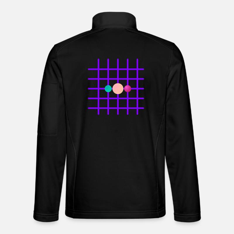 Neon Gitter Dreikugel - Unisex Softshelljacke - Schwarz