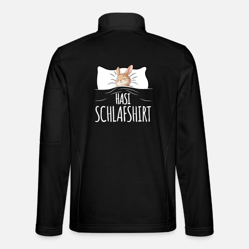 Bunny Sleep Shirt Black - Unisex Softshell Jacket - black