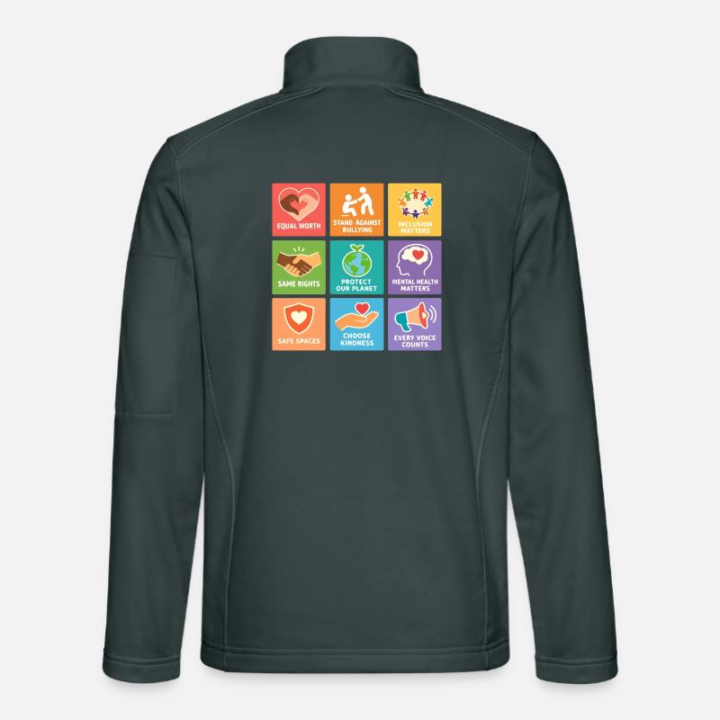 Menschenrechte Gleichheit Inklusion Statement Unisex Softshelljacke