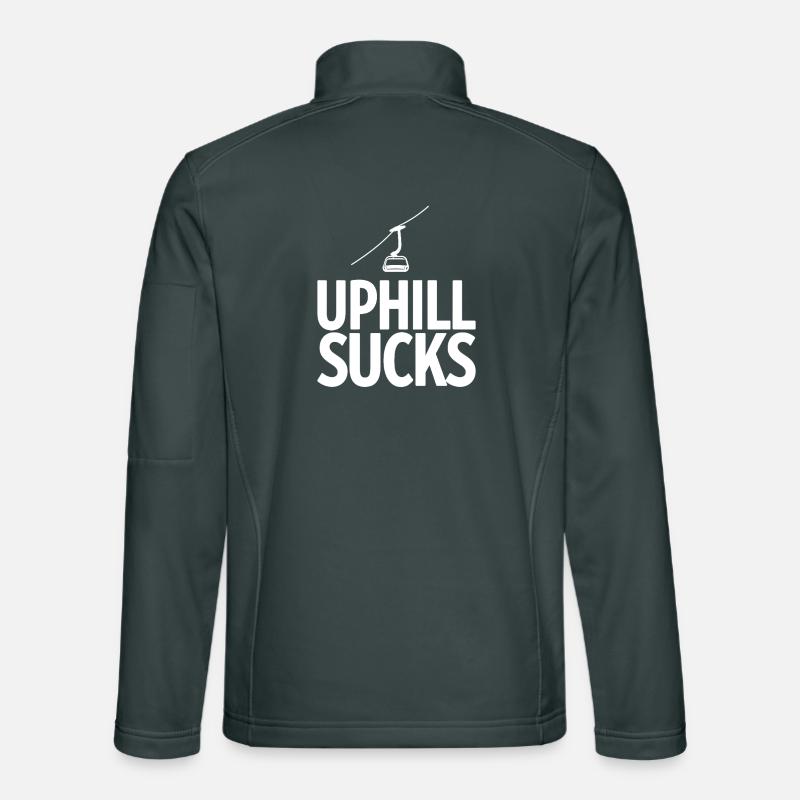 Uphill Sucks Sessellift Wintersport Statement Unisex Softshelljacke